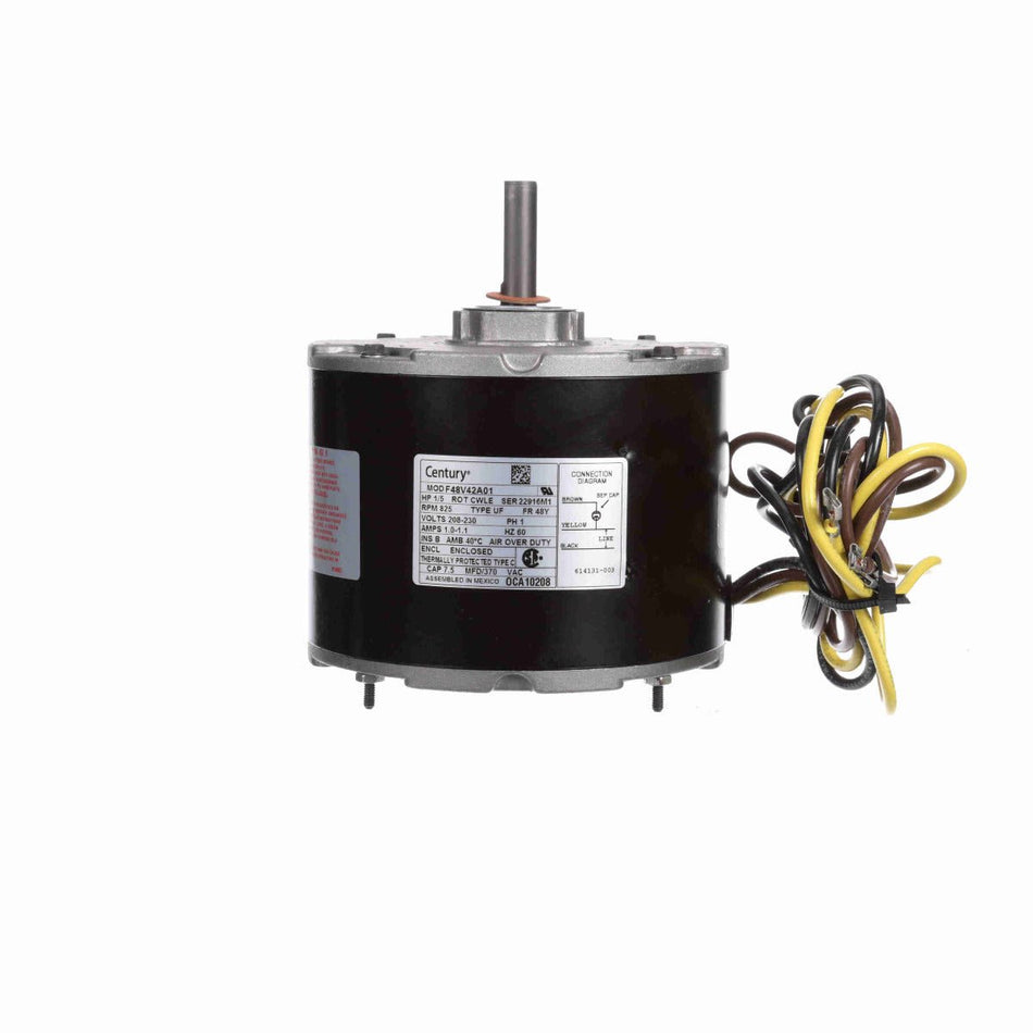 OCA10208 Century Motor 1/5HP 825RPM 48Y ENCLOSED 208 - 230 Volt 1 Phase - Square One Electric Motors & Pumps