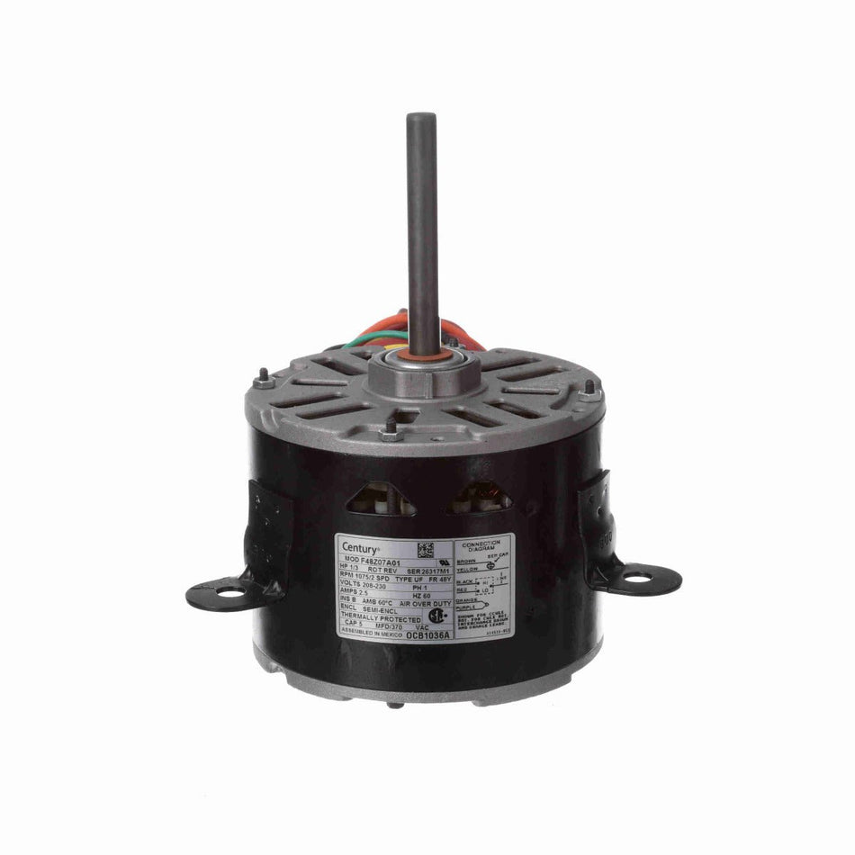 OCB1036A Century Motor 1/3HP 1075RPM 48Y SEMI ENCL 208 - 230 Volt 1 Phase - Square One Electric Motors & Pumps