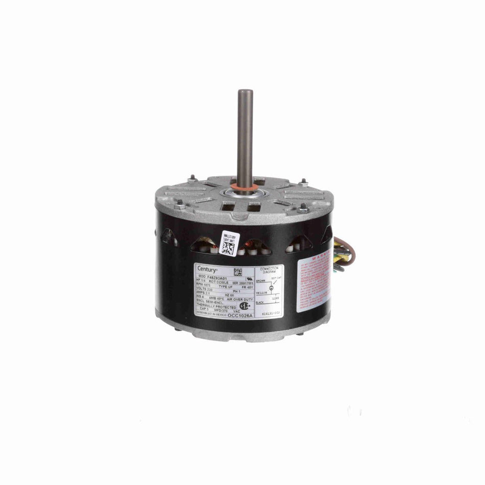 OCC1026A Century Motor 1/4HP 1075RPM 48Y SEMI ENCLOSED 230 Volt 1 Phase - Square One Electric Motors & Pumps