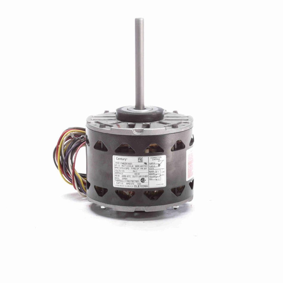 OLE1036A Century Motor 1/3HP 1075RPM 48Y OPEN 115 Volt 1 Phase - Square One Electric Motors & Pumps