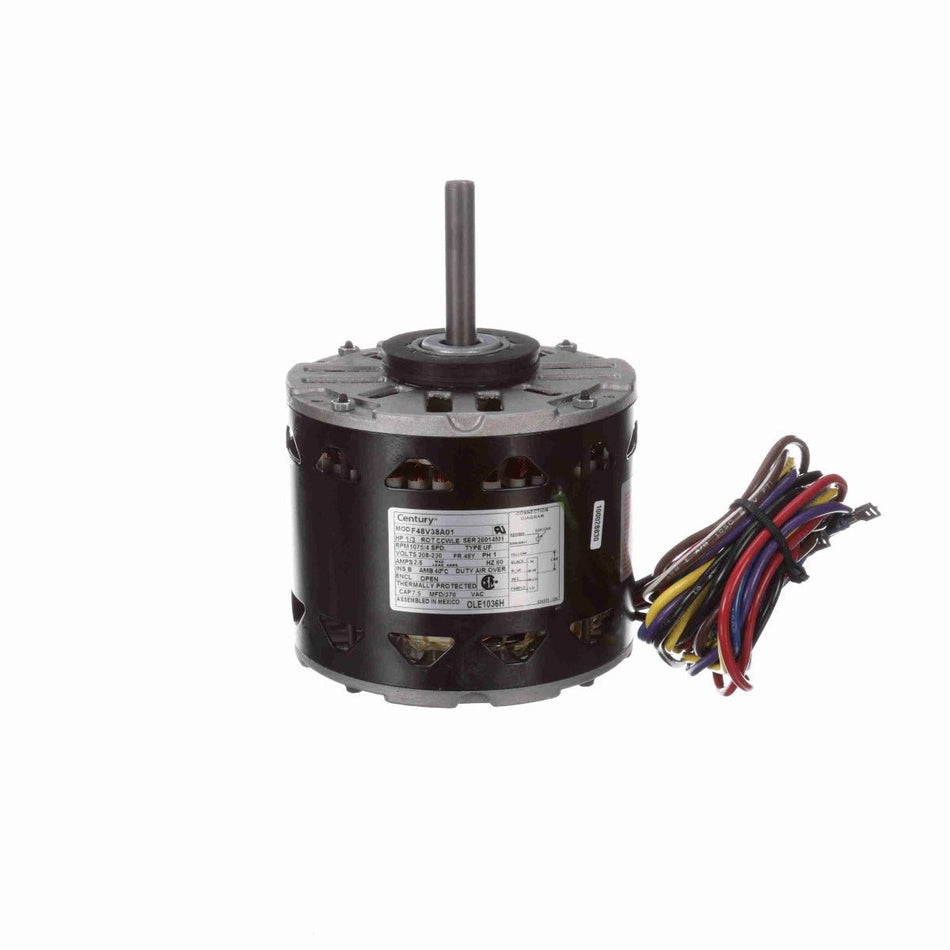 OLE1036H Century Motor 1/3HP 1075RPM 48Y OPEN 208 - 230 Volt 1 Phase - Square One Electric Motors & Pumps