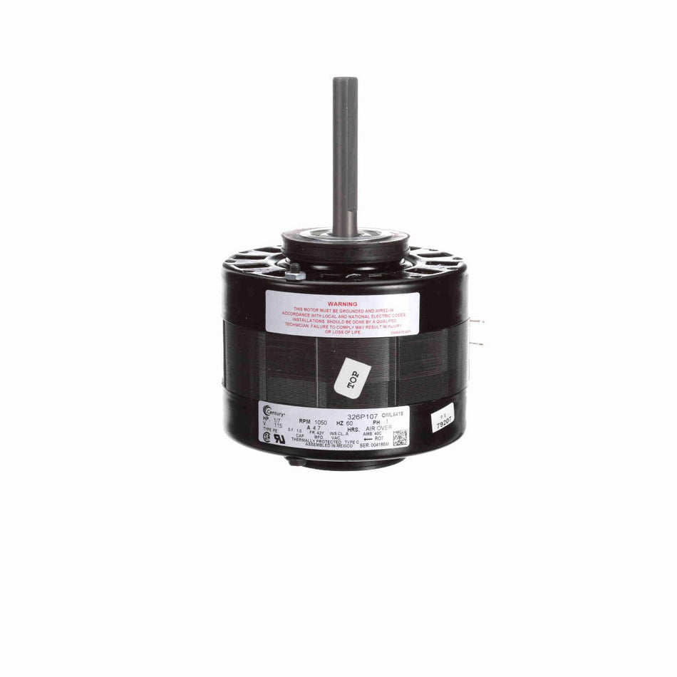 OML6418 Century Motor 1/7HP 1050RPM 42Y SEMI ENCL 115 Volt 1 Phase - Square One Electric Motors & Pumps
