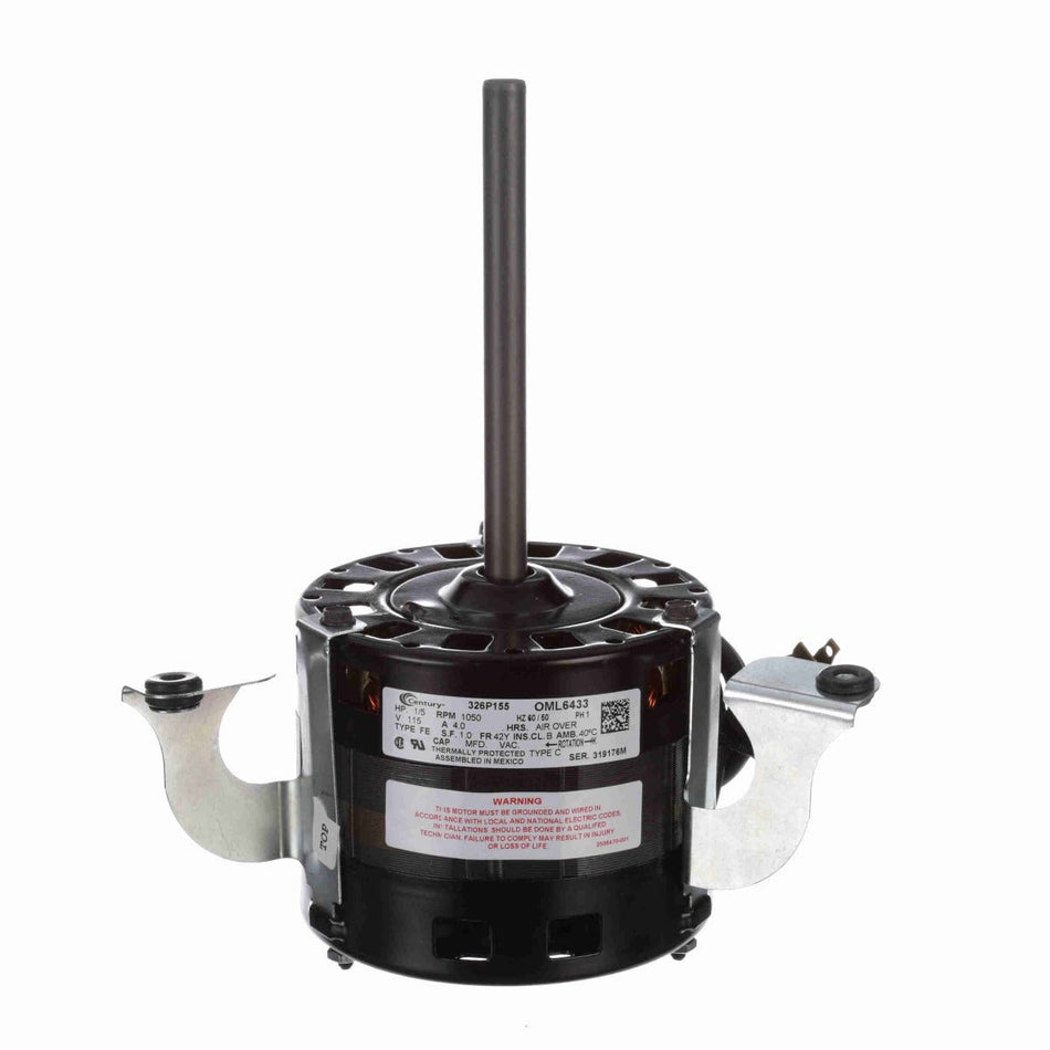 OML6433 Century Motor 1/5HP 1050RPM 42Y OPEN 115 Volt 1 Phase - Square One Electric Motors & Pumps