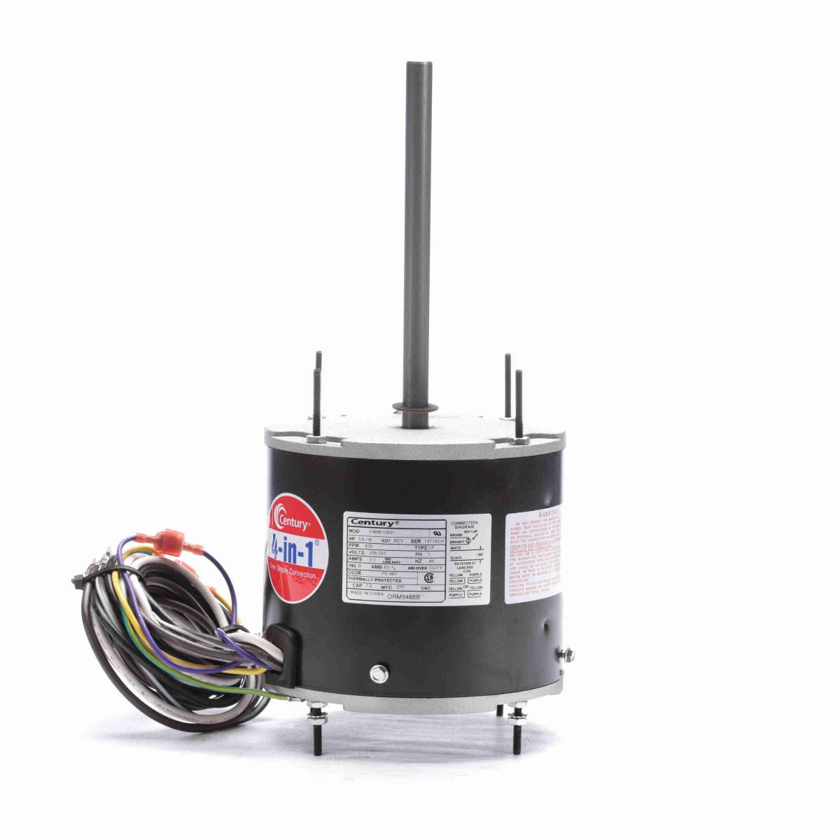 ORM5488B Century Motor 1/3 - 1/8HP 825RPM 48 ENC 208 - 230 Volt 1 Phase - Square One Electric Motors & Pumps