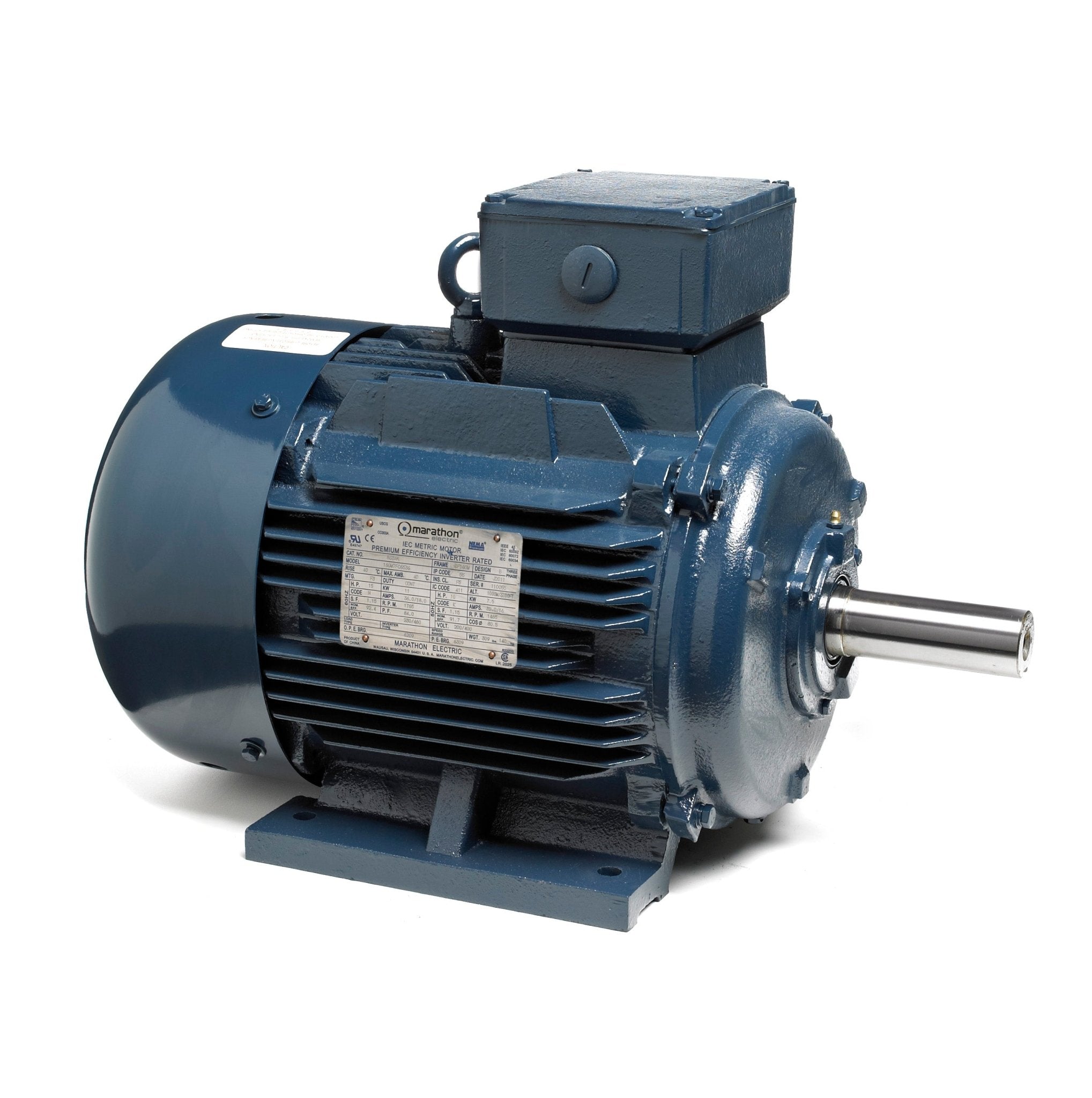 R337A Marathon Motor 20HP - 14.9KW 1800RPM 160L TEFC 230/460V 3 Phase - Square One Electric Motors & Pumps