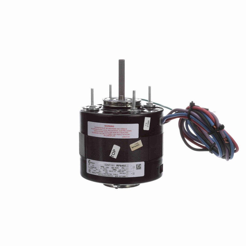 RF6402 Century Motor 1/10HP 1050RPM 42Y OPEN 115/208 - 230 Volt 1 Phase - Square One Electric Motors & Pumps