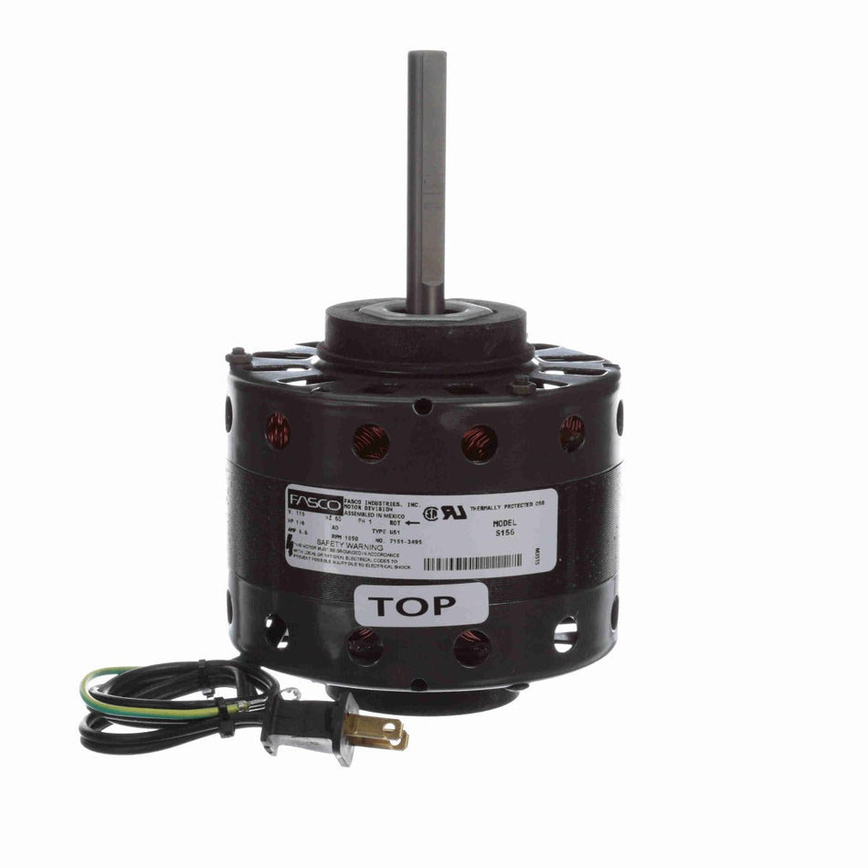 S156 Fasco Motor 1/6 HP, 1050 RPM, 115 V, 1 Phase 