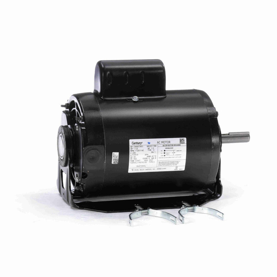 SV2104HL Century Motor 1 - 1/3HP 1725/1140RPM 56Z OPEN 230 Volt 1 Phase - Square One Electric Motors & Pumps