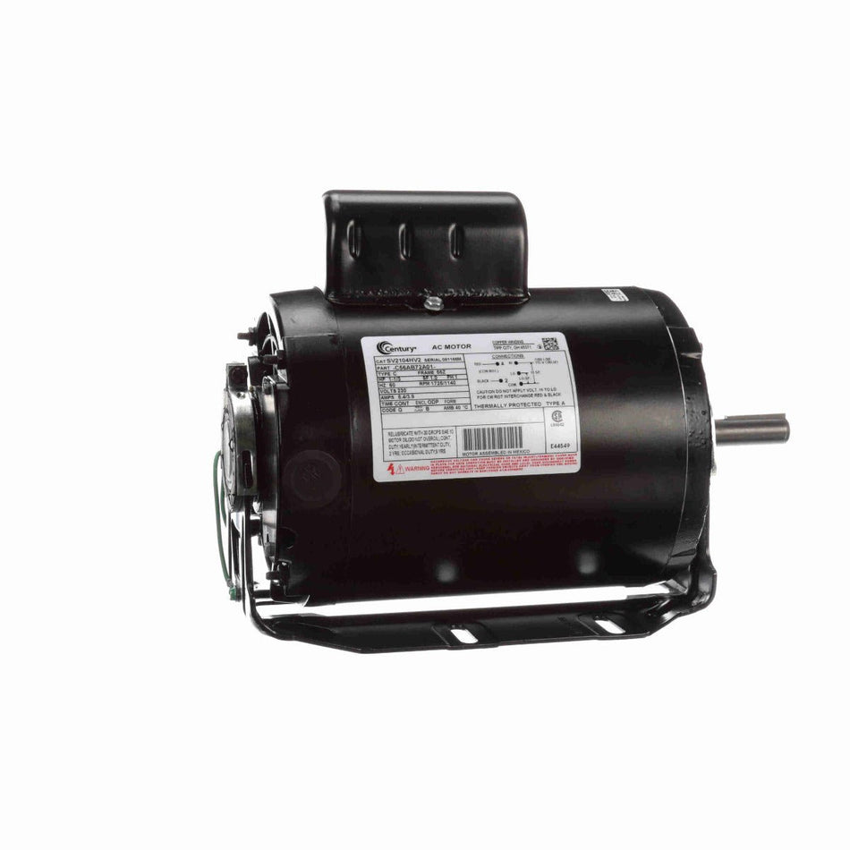SV2104HV2 Century Motor 1 - 1/3HP 1725/1140RPM 56Z OPEN 230 Volt 1 Phase - Square One Electric Motors & Pumps