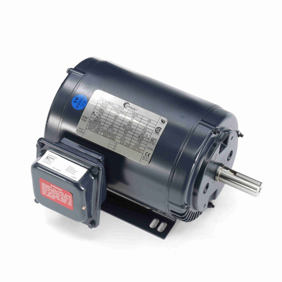 TO110 Century Motor 2HP 1730RPM 145T ODP 200 Volt 3 Phase - Square One Electric Motors & Pumps