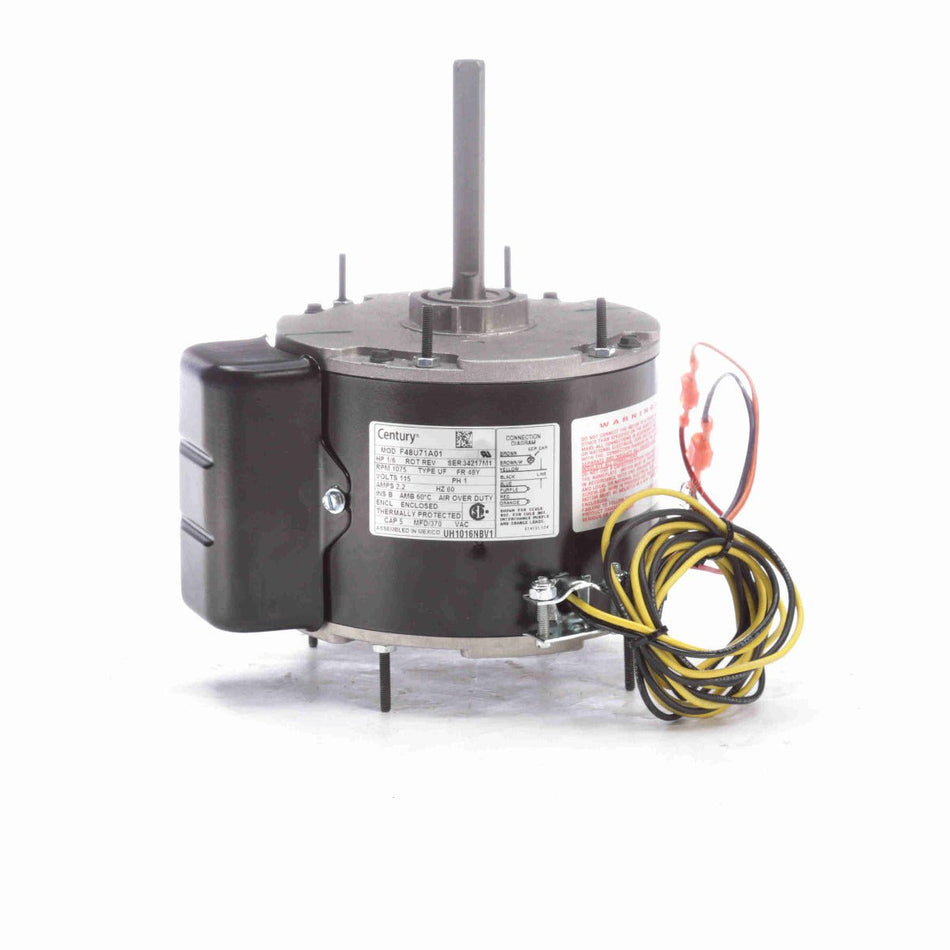 UH1016NBV1 Century Motor 1/6HP 1075RPM 48Y ENCLOSED 115 Volt 1 Phase - Square One Electric Motors & Pumps
